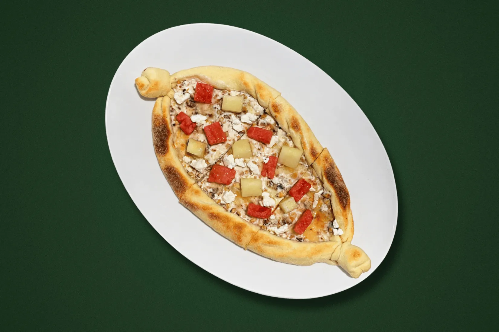 Pide with melon and watermelon