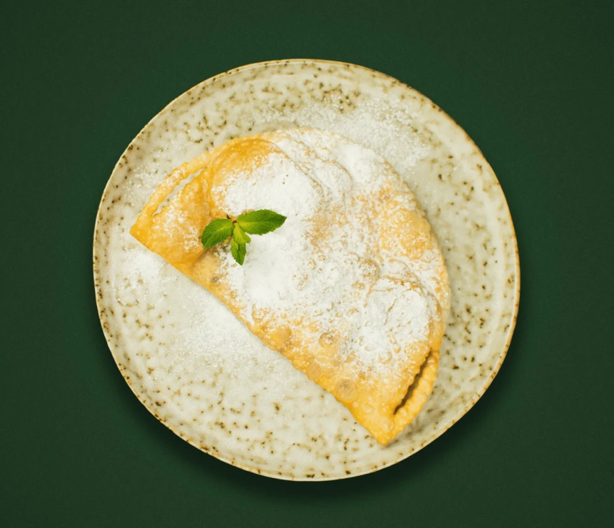 Chiburek with cherry and mascarpone